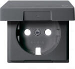 Schneider Electric MERTEN SM burkolat, 2P+F aljzatokhoz, csapfedéllel, antracit MTN2341-0414 Schneider - Készlet erejéig! ! ! (2341-0414)