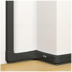 Legrand 075752 DLP-S kábelcsatorna 130×50mm, hajlékony fedéllel, bepattintható 45-ös szerelvényhez, fekete (075752)