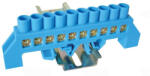 Tracon Szigetelt földelősín (N/PE), kék 230/400V, 100A, 8×12mm, 10P, IP20 NPE-B8-10 Tracon (-B8-10)