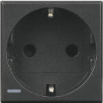 Legrand BTICINO Axolute 2P+F schuko 2 modulos, fekete HS4141 (HS4141)
