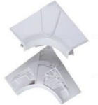 Legrand 075621 DLP belső könyök elem bepattintható kábelcsatornához, állítható belső szög: 80 -120°, 80x50mm, fehér (075621)
