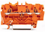 Wago 2000-1302 3 vezetős átmenő sorkapocs, narancs (2000-1302)