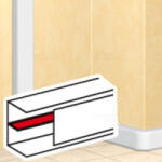 Legrand 010584 DLP válaszfal ragasztható, 60x35/50mm és 80x35mm csatornához (010584)