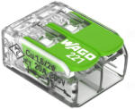 Wago 221-422 GREEN vezeték összekötő sodrott 2-es, átlátszó 0, 2- 4mm2, 32A (újrahasznosított anyagból készült) (221-422)
