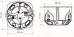 Kopos Gipszkarton doboz 1-es, d68mm, 45mm mély, sárga KPL 64-45/LD NA Kopos ( 64-45/LD_NA)