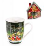 AFI Karácsonyi porcelán bögre díszcsomagolásban - 300 ml - házikó (IMO-AFI-714953HAZAK)