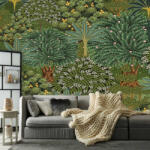 Wallvision Zölderdő és levélmintás fotótapéta 312x219cm