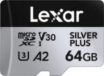 Lexar Silver Plus microSDXC 64GB UHS-I/U3/V30 (LMSSIPL064G-BNANG)
