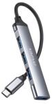 Awei cl-150t type-c hub 4in1 (elosztó, 4 usb aljzat, 13cm) fekete (CL-150T) - rufusz