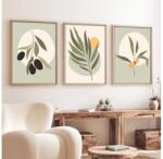 Asir KÉSZLET 3x Kép képkeretben 50x70 cm levelek 693BSE1173 (AS1988)