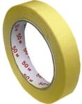 WIMEX Bandă adezivă creponată (PAP/Hot-melt) galbenă 30mm x 50m [1 buc]