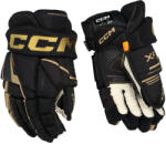 CCM Tacks XF Black/Gold Senior Hokikesztyűk 15 hüvelyk