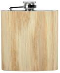 Padonio Rozsdamentes acél flaska, laposüveg - 6 oz. = 1.77dl - Bambusz borítással (PAD-22191)