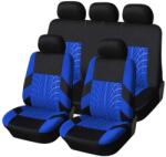 RO GROUP Set Huse Scaune Auto RoGroup Mesh, cu fermoare pentru bancheta rabatabila, 9 Bucati, culoare negru si albastru Automobile ProTravel