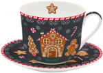 Easy Life Porcelán reggeliző csésze+alj 400ml, dobozban, Gingerbread
