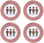 Easy Life Nutcrackers porcelán desszerttányér szett 4db-os, 19cm, díszdobozban