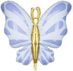 Partydeco Óriás lufi 27" 69cm lepke, pillangó, kék (LUFI208968)