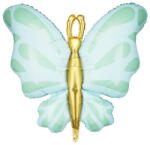 Partydeco Óriás lufi 27" 69cm lepke, pillangó, menthol (LUFI407088)