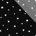 Takoy Dizájnos bélés fehér szívecskék fekete alapon