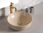 Inter Ceramic ПОРЦЕЛАНОВ УМИВАЛНИК ДАЛИЯ I875BEIGE ВЪРХУ ПЛОТ 41.5x13.5см БЕЖ МАТ (875BEIGE)