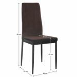  Scaun Bucatarie Si Dining ENRA Maro Inchis/Negru