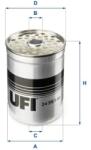 UFI filtru combustibil UFI 24.361. 00 (24.361.00) - automobilus