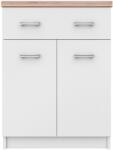 Mobikon Comoda PAL alb stejar Sonoma Topty 60x33x85 cm (0000370845) Comoda