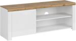 Mobikon Comoda TV DTD alb lucios stejar wotan Vilgo 156x41.5x61 cm (0000352382) Comoda