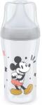 Nuk Бебешко шише Nuk Perfect Match - Temperature control, PP, 260 ml, размер М, Mickey, сиво (10216305) - ozone