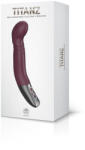  Titanz 8" Silicone Rechargeable Vibrator In Rubine Red