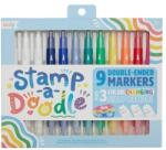 OOLY Carioci duble cu stampile Stamp-A-Doodle - set de 9 culori si 3 care schimba culoarea (130-100) - ookee