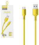 SOMOSTEL Cablu date Micro USB 3.1A 30W 1.2m Quick Charge QC3.0 Yellow SMS-BP06 (5902012968932)