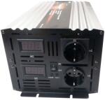 Houli Power Inverter 12V-ról 230V-ra, 4000W/8000W, tiszta szinusz hullám, 2 csatlakozóaljzat (HPZD0040U 12V/50Hz/230V/EU)