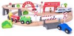 Woodyland Trenul Woody cu mașină electrică și viaduct (OLP102193064) Trenulet