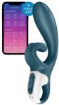 Satisfyer Vibrator Rabbit Hug Me Blueooth Control, Free App, Silicon, USB, Albastru, 20 cm Vibrator