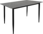 TEMPO KONDELA Étkezőasztal, szürke/fekete, 121x71 cm, FLORENC TYP 1 - kondela