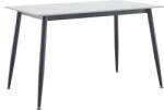 TEMPO KONDELA Étkezőasztal, fehér márvány/fekete, 121x71 cm, FLORENC TYP 1 - kondela