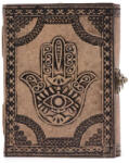 Ancient Wisdom Bőrkötésű kézműves notesz - Hamsa - 17, 5x12, 5x3 cm (LBN-54)