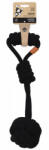 M-PETS kötéljáték fogantyús labda 36cm fekete (M10653408) - kedvence