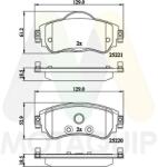 MOTAQUIP set placute frana, frana disc MOTAQUIP LVXL1677 (LVXL1677)