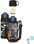 Thermos Active termosz - cserélhető kupakokkal, tokkal - fekete - 800 ml