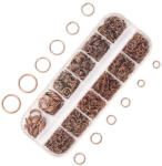  Fém szerelőkarika szett - 4-10 mm, 1050 db, vörösréz