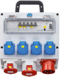 As Schwabe Distribuitor de curent FIXO cu 1 priza 3P+N+E 16A 1 priza 3P+N+E 32A 4 prize schuko 16A IP44 organizare de santier (61512)