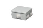 Elettrocanali Doza aplicata patrata 80x80x40mm IP44 pentru distributie jonctiune ABS rezitenta UV inchidere capac prin apasare (EC400C3)