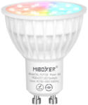 MiBoxer Bec LED 4W GU10 RGB+CCT LED Spotligh 320lm 80lm W 2700K 6500K, 16 milioane de culori intensitatea luminii ajustabila, control de la distanta 30m 2.4GHz (FUT103)