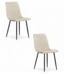  Scaun Bucatarie Si Dining TURIN Catifea Bej x 2 Buc