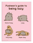 Pyramid Tablou Art Print Pyramid Animation: Pusheen - Guide To Being Lazy (LFP12165P)