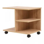 vidaXL Raft cu rotile din PAL, 50 x 35 x 42 cm, stejar (245723) Biblioteca