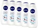 Nivea Coconut & Care, gel de dus hidratant, 5x250 ml (10392)