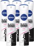 Nivea Black & White Invisible Clear, antiperspirant spray femei, 48h protectie, 5x150 ml (11147)
